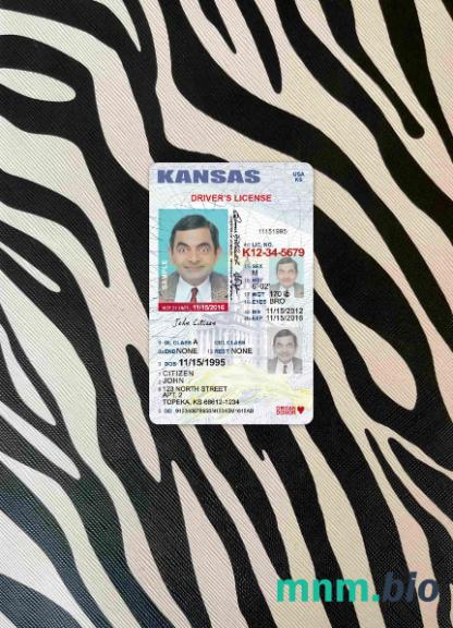 USA Kansas prawo jazdy poniżej 21 lat photolook, w pełni edytowalny